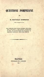 Cover of: Questioni Pompeiane by Raffaele Garrucci