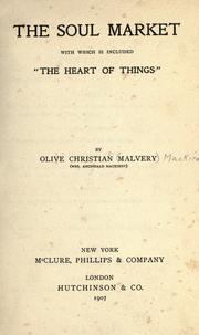 Cover of: The soul market by Mackirdy, Olive Christian Malvery.