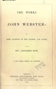 Cover of: Works. by John Webster