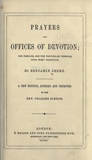 Cover of: Prayers and offices of devotion by Benjamin Jenks