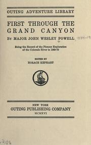 Cover of: First through the Grand Canyon