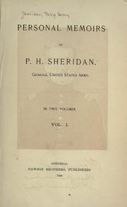 Cover of: Personal memoirs of P.H. Sheridan, general, United States Army. by Philip Henry Sheridan, Philip Henry Sheridan