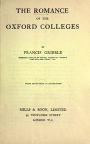 Cover of: The romance of the Oxford colleges by Francis Henry Gribble