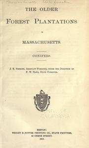 Cover of: older forest plantations in Massachusetts.: Conifers.