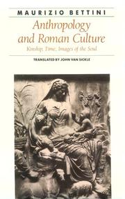 Cover of: Anthropology and Roman culture by Maurizio Bettini