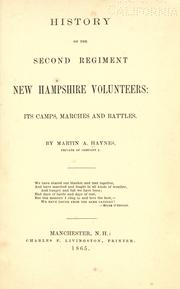 Cover of: History of the Second Regiment New Hampshire Volunteers by Haynes, Martin A.
