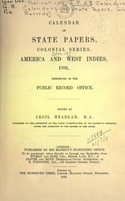 Cover of: Colonial Records.  Calendar of State Papers, Colonial by Public Record Office