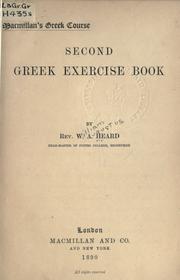 Cover of: Second Greek exercise book. by William Augustus Heard