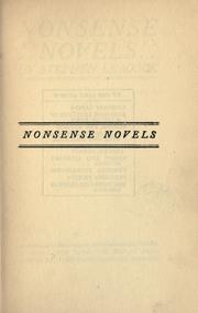 Cover of: Nonsense novels. by Stephen Leacock