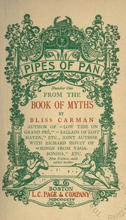 Cover of: From the book of myths. by Bliss Carman