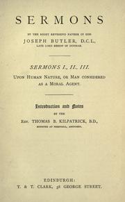 Cover of: Sermons by Joseph Butler