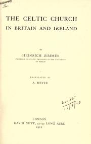Cover of: The Celtic Church in Britain and Ireland by Zimmer, Heinrich