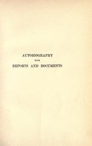 Cover of: Autobiography: with reports and documents