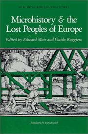 Cover of: Microhistory and the lost peoples of Europe