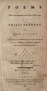 Cover of: Poems written between the years 1768 & 1794 by Philip Morin Freneau