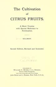 Cover of: The cultivation of citrus fruits by Joseph Hillman