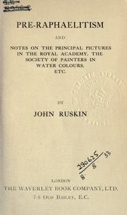 Cover of: Pre-Raphaelitism by John Ruskin