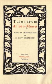 Cover of: Tales from Alfred de Musset