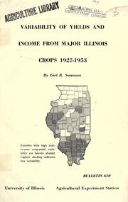 Cover of: Variability of yields and income from major Illinois crops 1927-1953