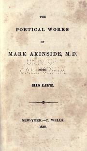 Cover of: The poetical works of Mark Akinside.: With his life.