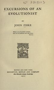 Cover of: Excursions of an evolutionist. by John Fiske, John Fiske