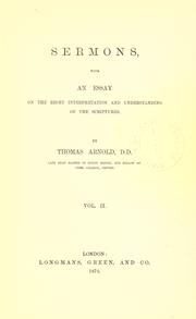 Cover of: Sermons, with an essay on the right interpretation and understanding of the scripture.