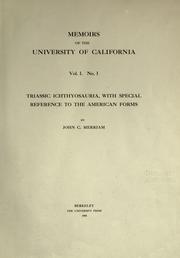 Cover of: Triassic Ichthyosauria by John C. Merriam
