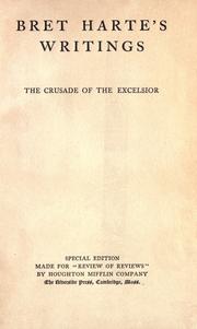 Cover of: The  crusade of the Excelsior. by Bret Harte