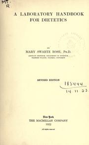 Cover of: A laboratory handbook for dietetics. by Mary Swartz Rose