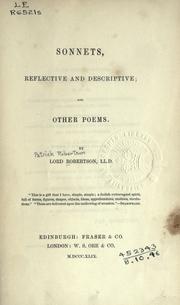 Cover of: Sonnets, reflective and descriptive by Robertson, Patrick Robertson Lord