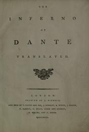Cover of: The Inferno of Dante translated. by Dante Alighieri