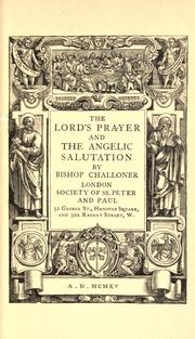 Cover of: The Lord's prayer and the Angelic salutation. by Richard Challoner