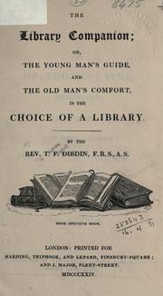The library companion by Thomas Frognall Dibdin
