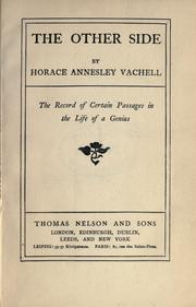 Cover of: The other side by Horace Annesley Vachell