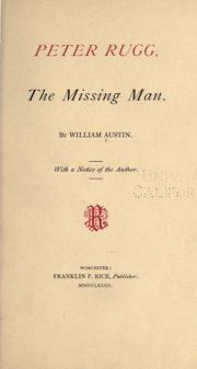 Cover of: Peter Rugg by Austin, William
