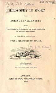 Philosophy in sport made science in earnest by John Ayrton Paris