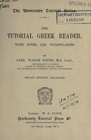 Cover of: The tutorial Greek reader by Alexander Waugh Young