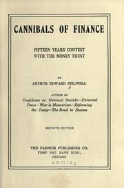 Cover of: Cannibals of finance by Arthur Edward Stilwell