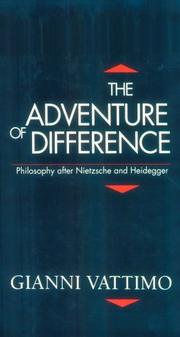 Cover of: The adventure of difference by Gianni Vattimo