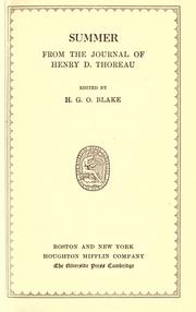 Cover of: Summer by Henry David Thoreau