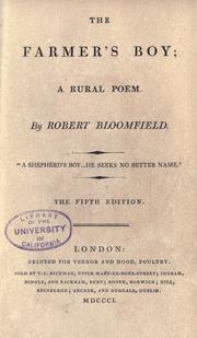 Cover of: The farmer's boy by Robert Bloomfield