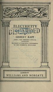 Cover of: Electricity