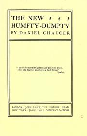 Cover of: new Humpty-Dumpty