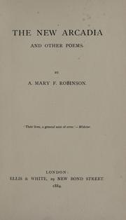 Cover of: The new Arcadia and other poems