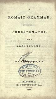 A Romaic grammar by E. A. Sophocles