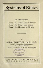 Cover of: Systems of ethics ... by A. Schuyler, A. Schuyler