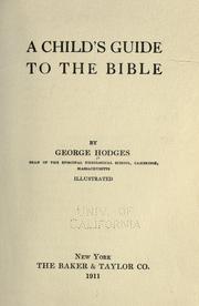 Cover of: A child's guide to the Bible