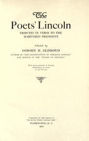 Cover of: The poets' Lincoln by Osborn H. Oldroyd