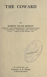Cover of: The coward by Robert Hugh Benson