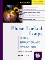 Cover of: Phase-locked loops by Roland E. Best